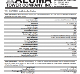 TM54-80/TU-90HD- Unit System Specifications