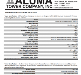 TM54-80S/TU-90HD- Unit System Specifications